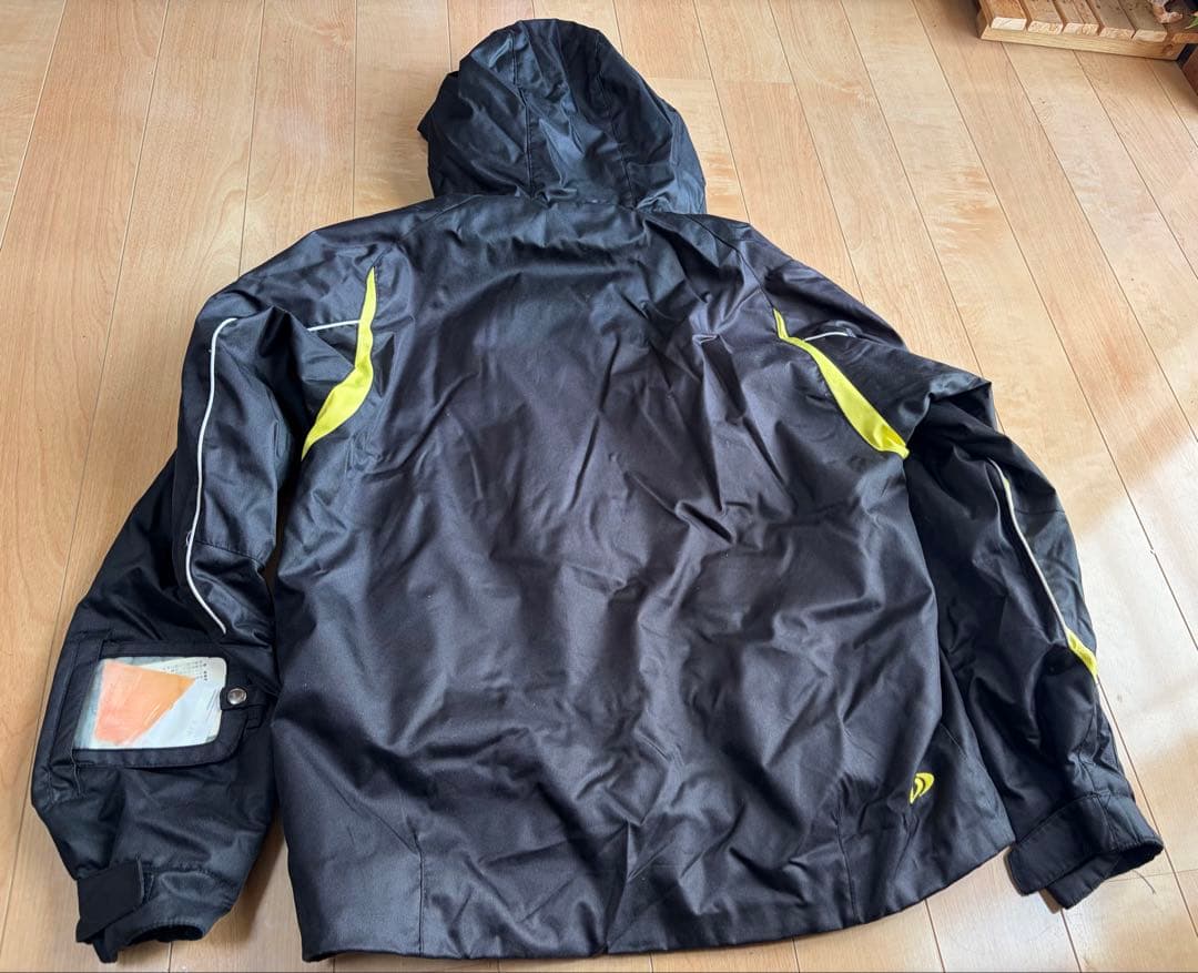 ★サロモン スキーウェア セットアップ フーディー 上下 黒/黄色