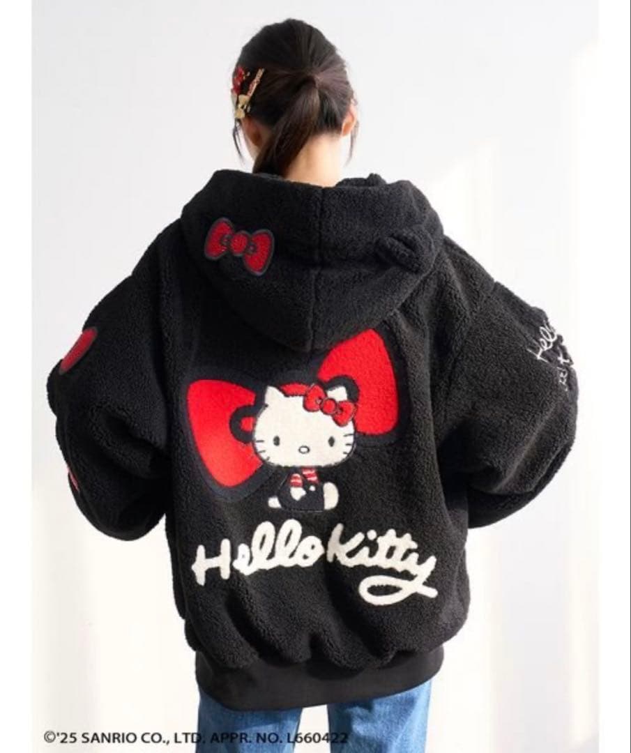 【nちゃん専用 】スナイデル HELLO KITTYプレミアムパーカー　黒