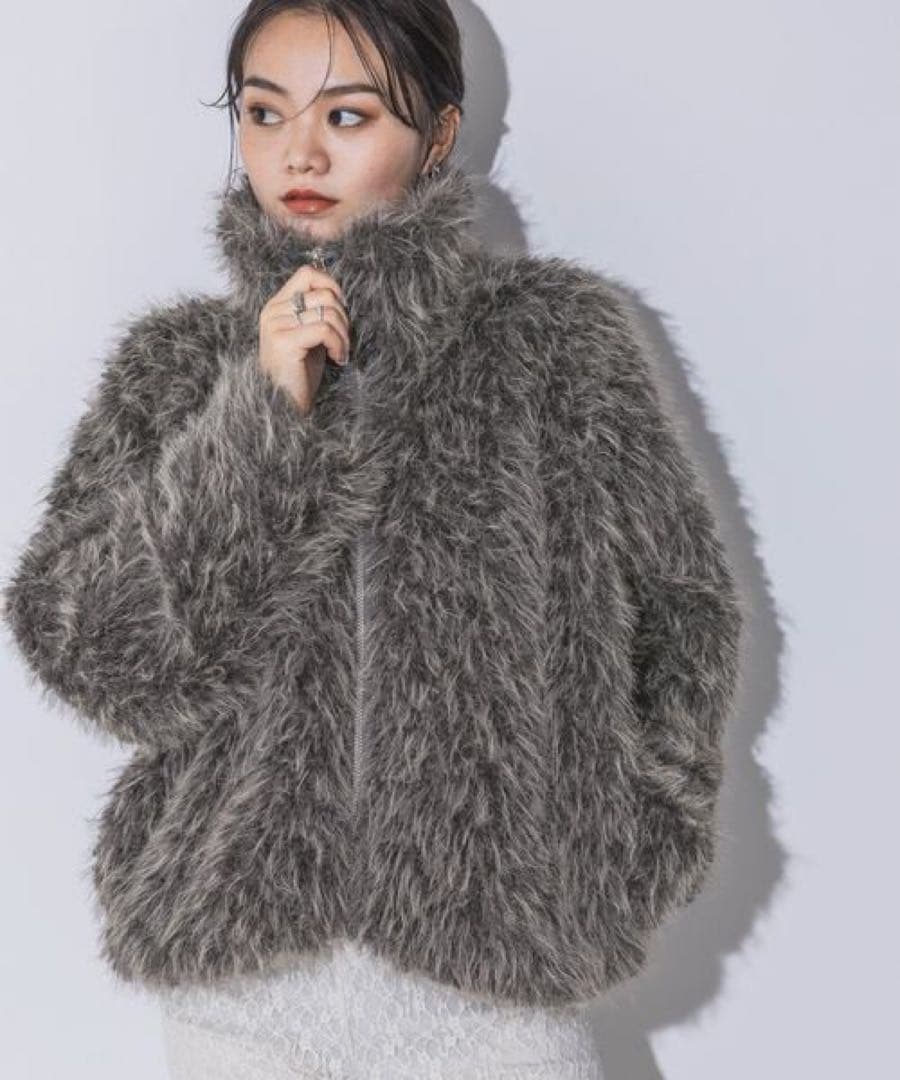 【最安値】JEANASIS ミックスカラーファーブルゾン　WEB限定カラー