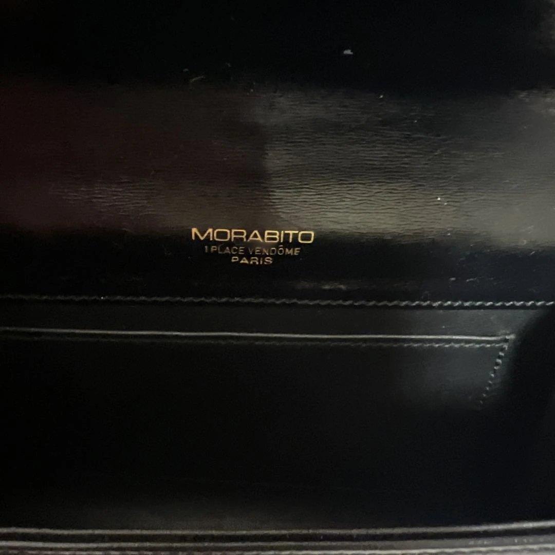 MORABITO 黒 クラッチバッグ ゴールドチェーン