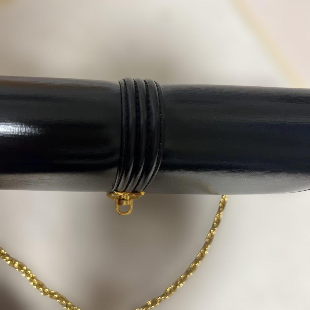 MORABITO 黒 クラッチバッグ ゴールドチェーン