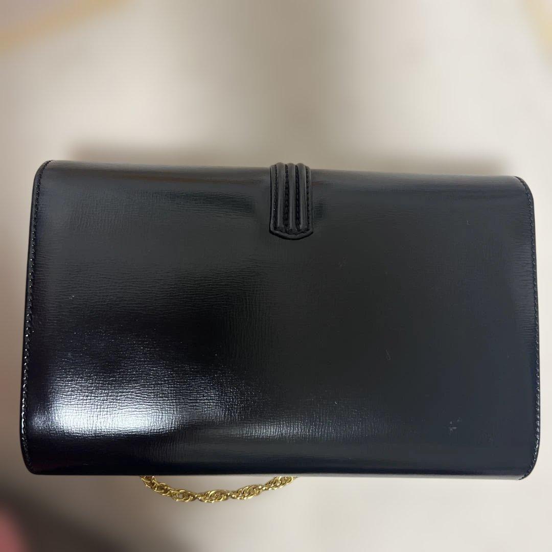 MORABITO 黒 クラッチバッグ ゴールドチェーン