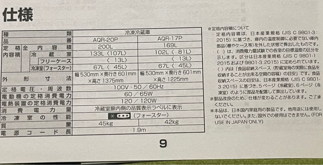 【maさま専用】AQUA 冷蔵庫 一人暮らし 169L