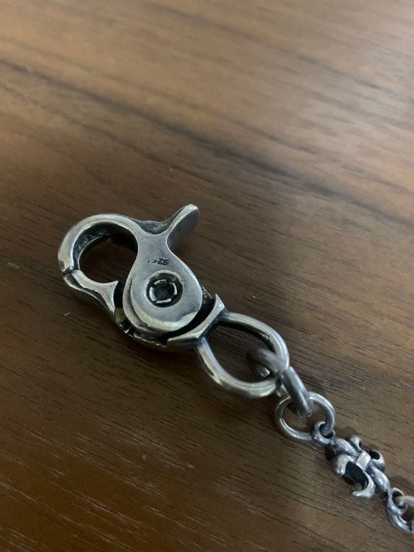 シルバー925 ウォレットチェーン フック型留め具