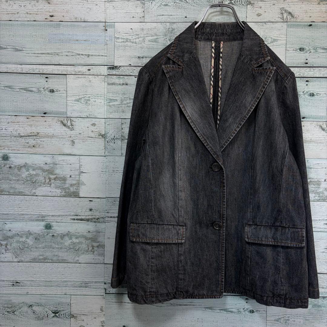 ☆大きいサイズ・3L☆バーバリーロンドン　デニムジャケット　Gジャン　刻印ボタン