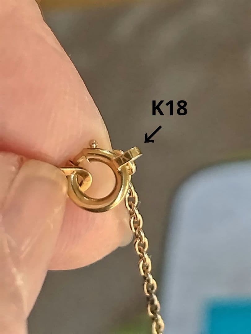 K18切子ネックレス3.03g