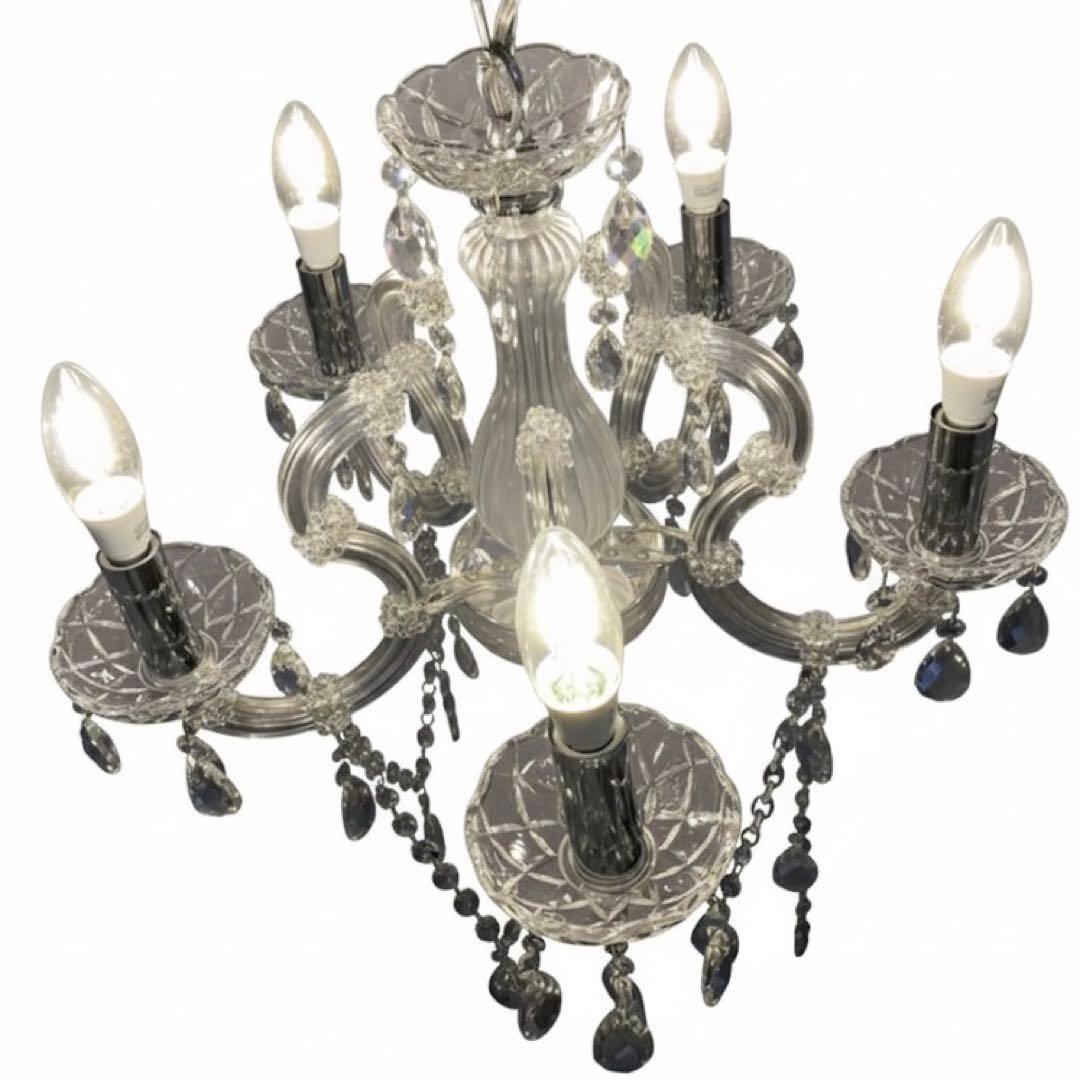 アートワークスタジオ シャンデリア 5灯 クリスタル 照明 リモコン付き