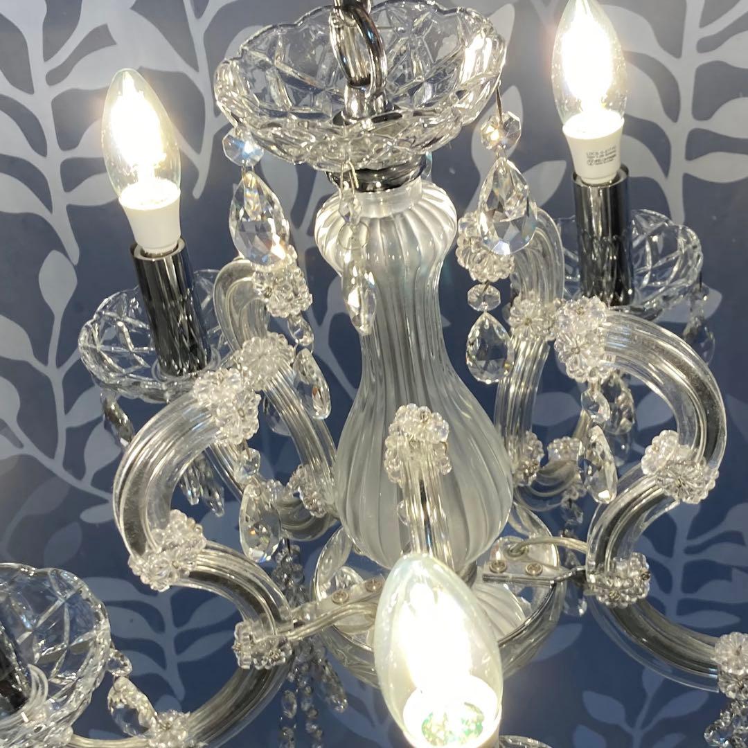 アートワークスタジオ シャンデリア 5灯 クリスタル 照明 リモコン付き