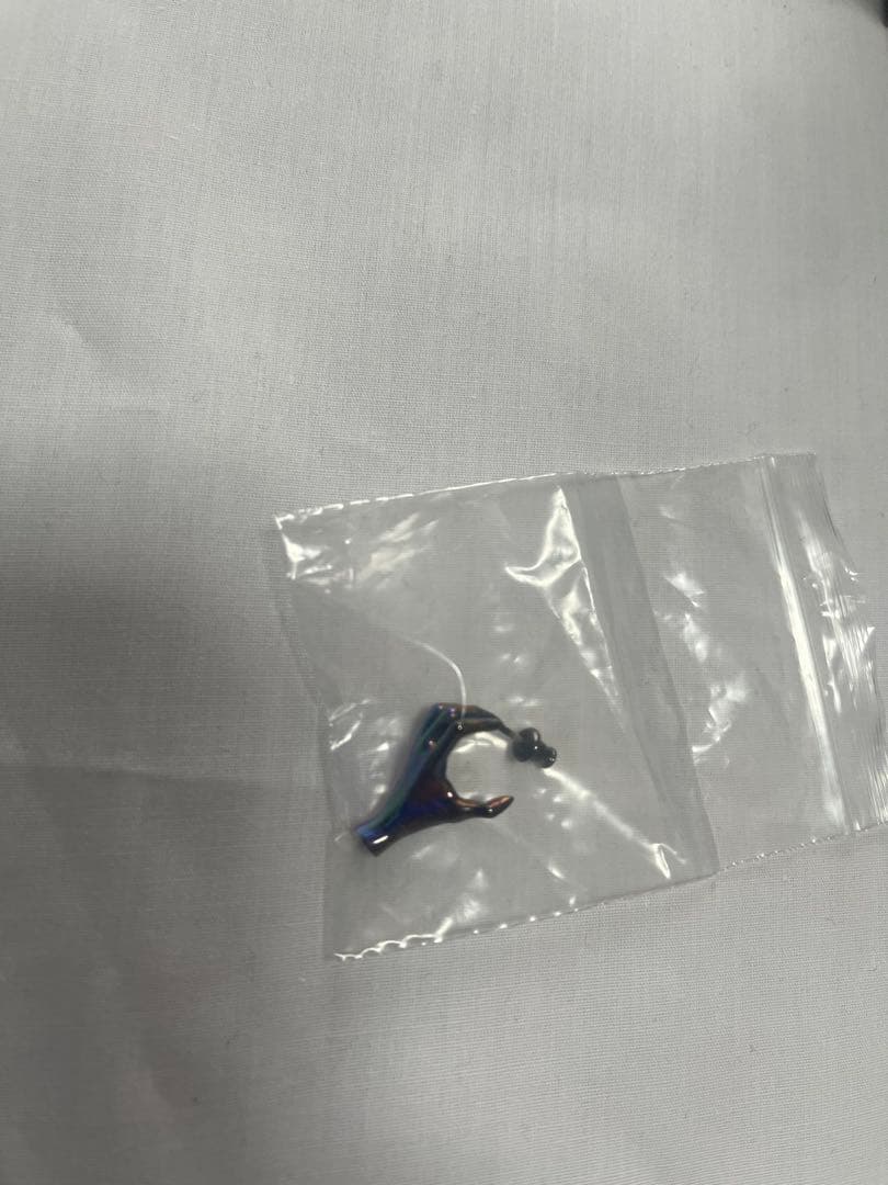 未使用 hazama ピアス　ブラック×オーロラ