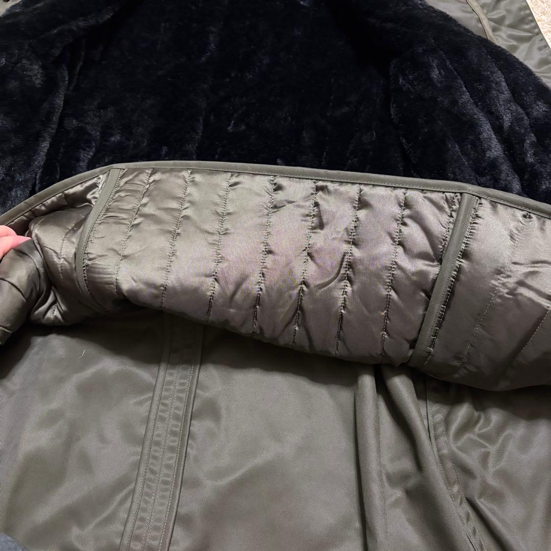 【新品】セオリー モッズコート ダウン ミリタリー カーキ ライナー付き ファー