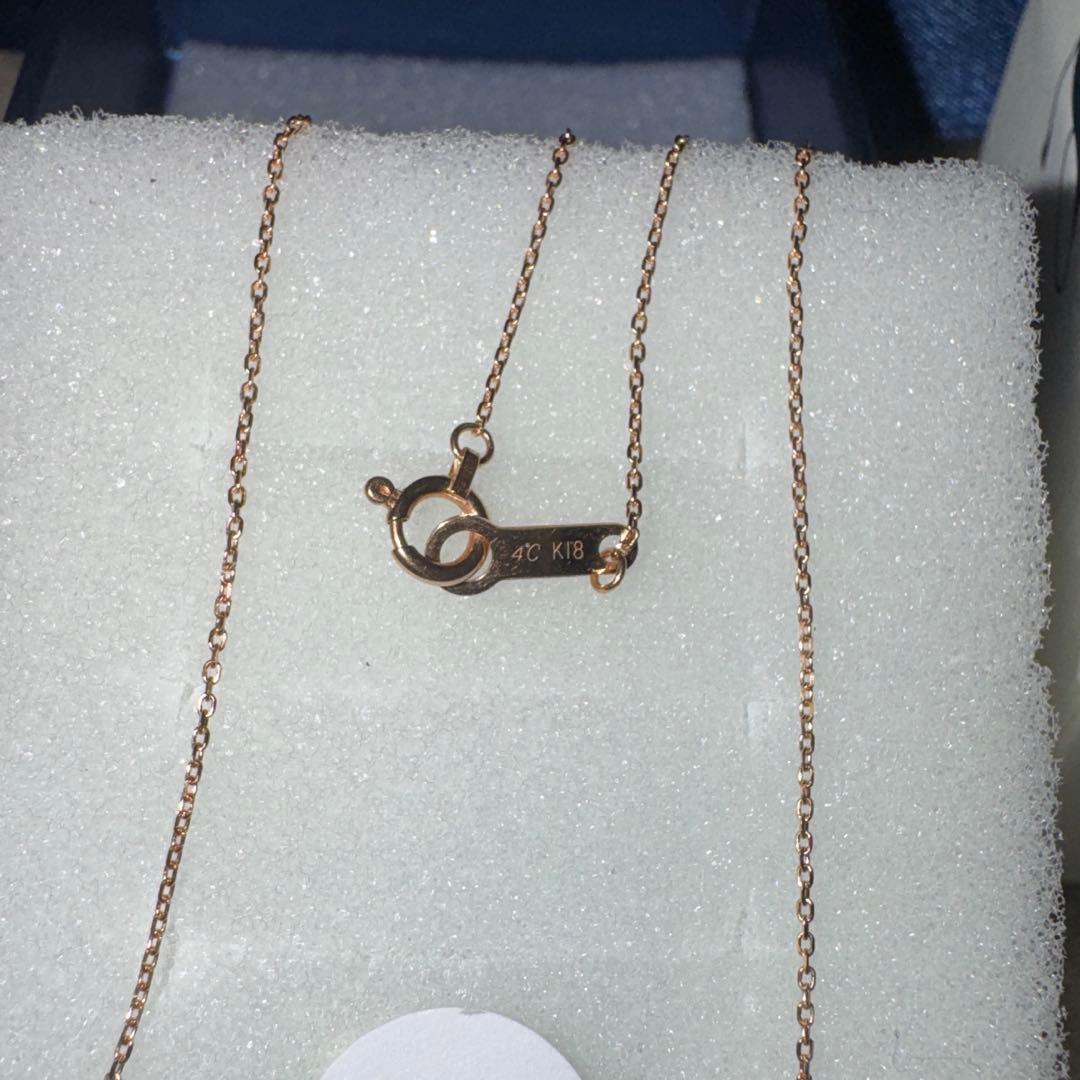 naopuu  4°C K18ピンクゴールドネックレスSサイズ保証書箱付き