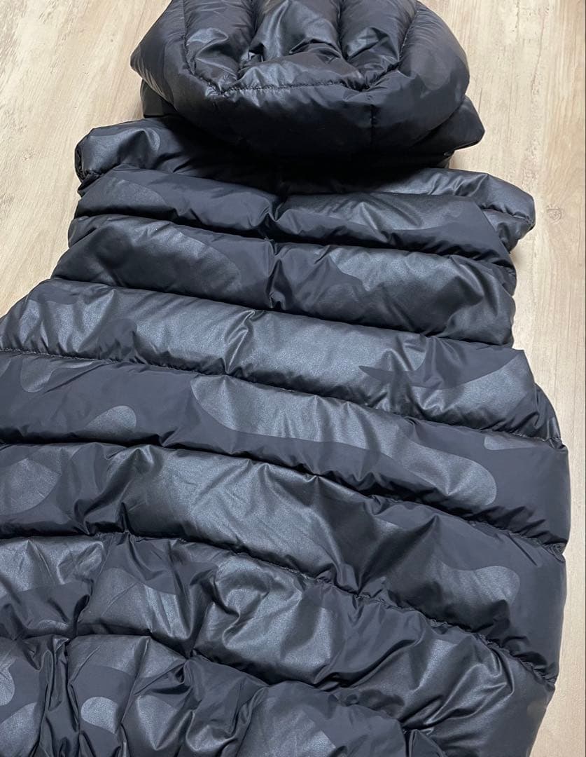 ハイドロゲンxデュベティカ迷彩　ダウンベスト　ブラック　46 カモフラージュ