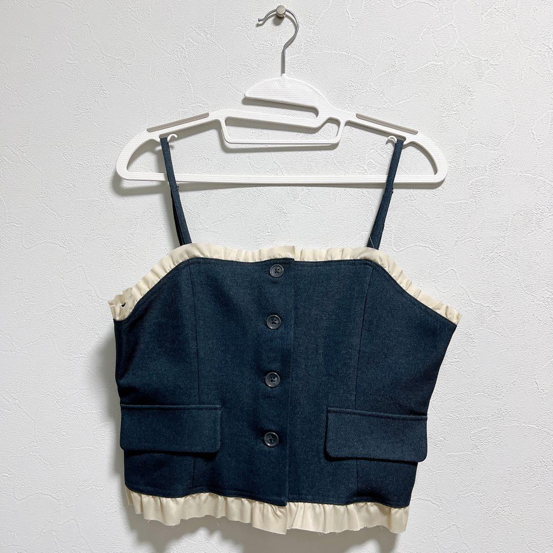 【loin nuit】フリルレイヤードデザインジャケット/ビスチェ 2点セット