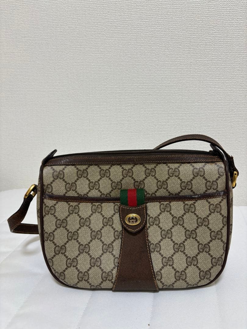 オールドグッチ　ショルダーバッグ　シェリーラインGG キャンバス