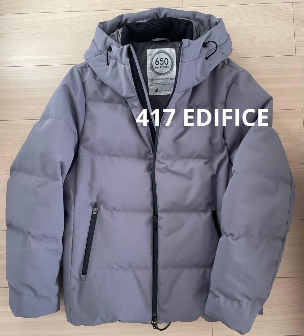 417 EDIFICE ダウンジャケットM グレー　650FP
