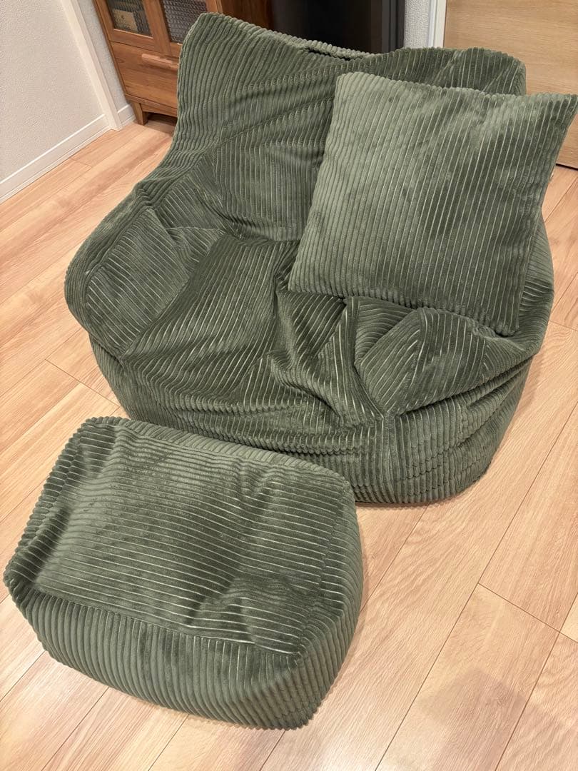 Loosy 1人掛けビーズソファ OLIVE