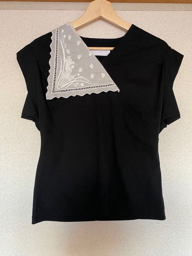 Mame Kurogouchi レースフラップカラークラシックドレス