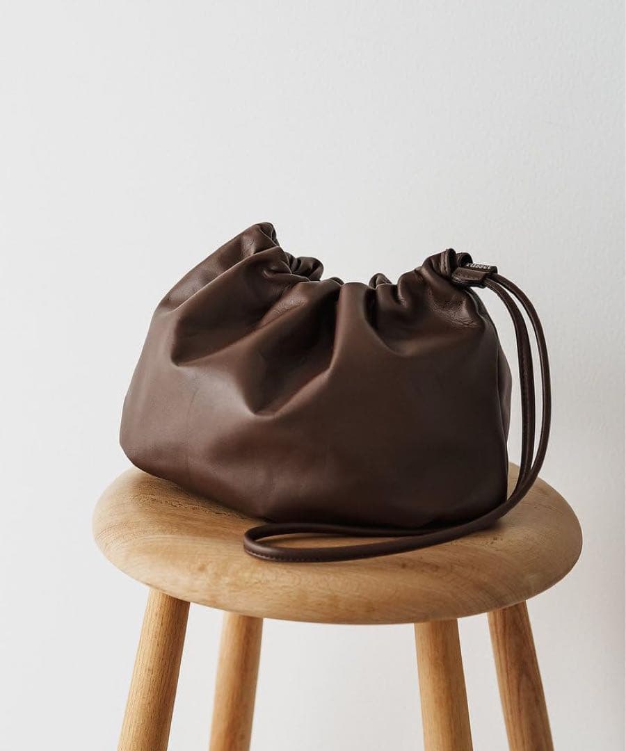 russet☆ レザー巾着4WAYショルダーバッグ