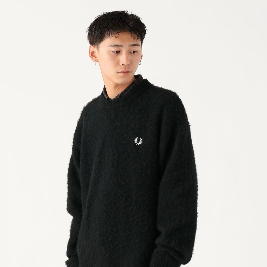【別注】FRED PERRY / フラッフィー クルーネックニット