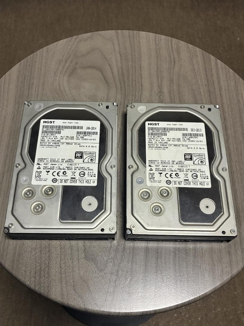 HDST HDD 4TB x 2台 合計8TB