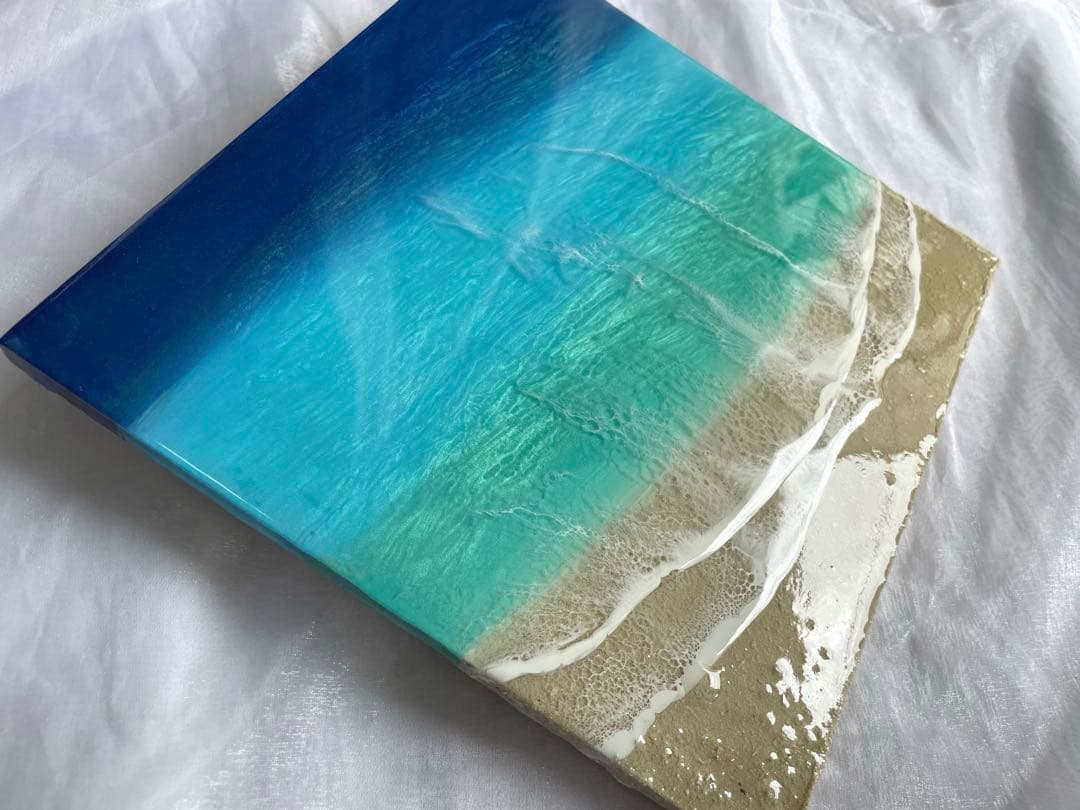 3 waveオーシャンレジン　パネル　NO14