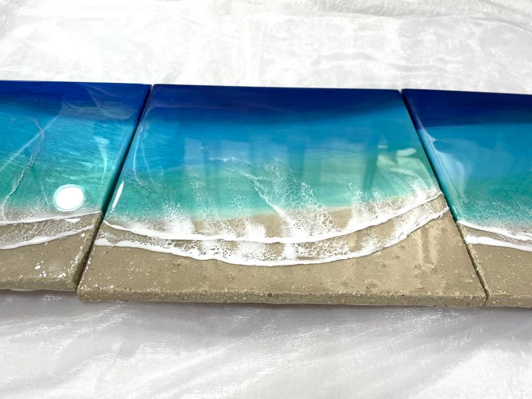 3 waveオーシャンレジン　パネル　NO14