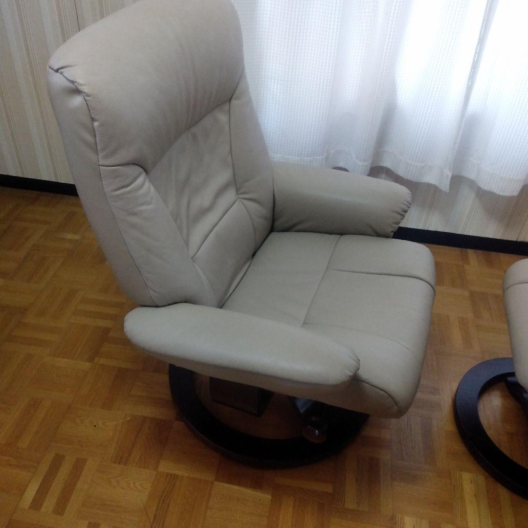 セット販売 ①本体 リクライニングチェアソファ オットマン 引取り可能