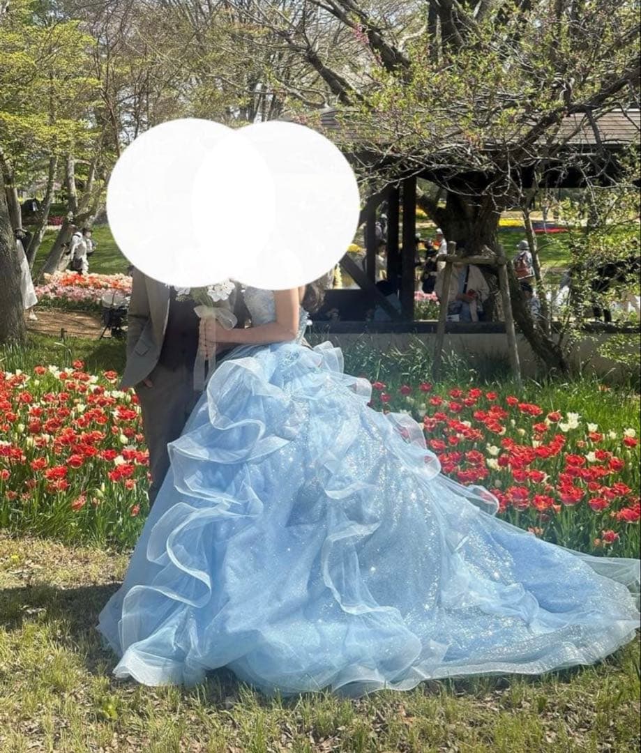ふ*ゎ様 【お値下げ中‼️】ドレス ウエディング 水色 文化祭 卒業式
