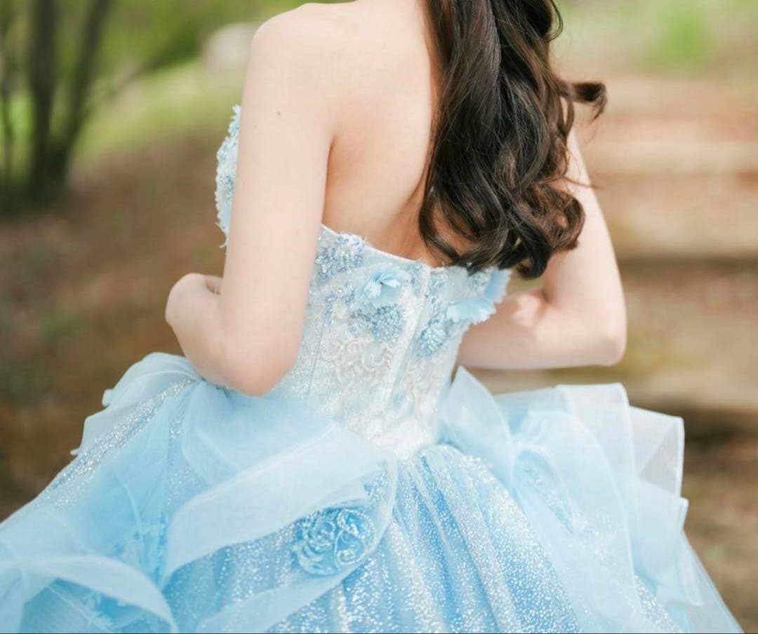 ふ*ゎ様 【お値下げ中‼️】ドレス ウエディング 水色 文化祭 卒業式