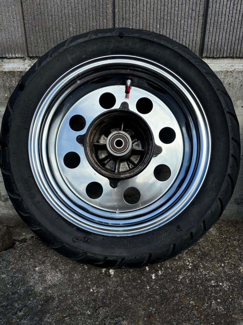 ニ*チ様 エイプ50 エイプ100 アルミホイール　前後セット　12インチ