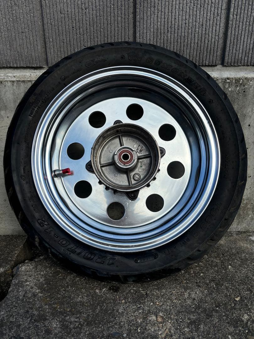 ニ*チ様 エイプ50 エイプ100 アルミホイール　前後セット　12インチ