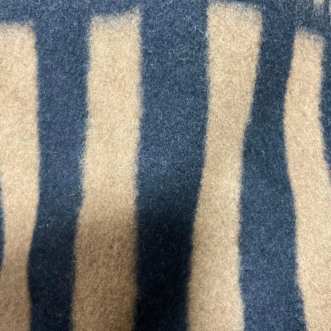 FENDI フェンディ 毛布 ストライプ ブラウン✖️ブラック ウール