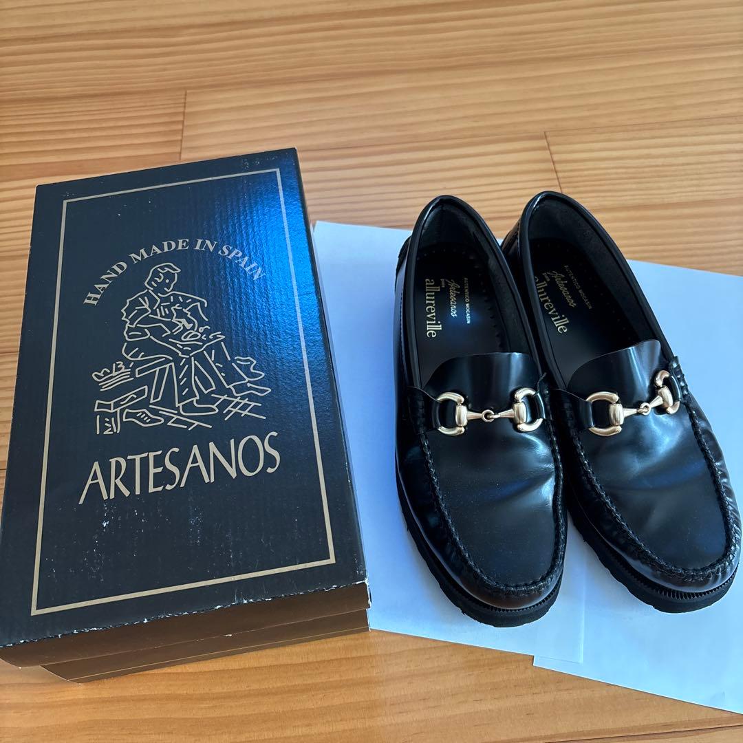 ARTESANOS allureville 黒 ローファー 38