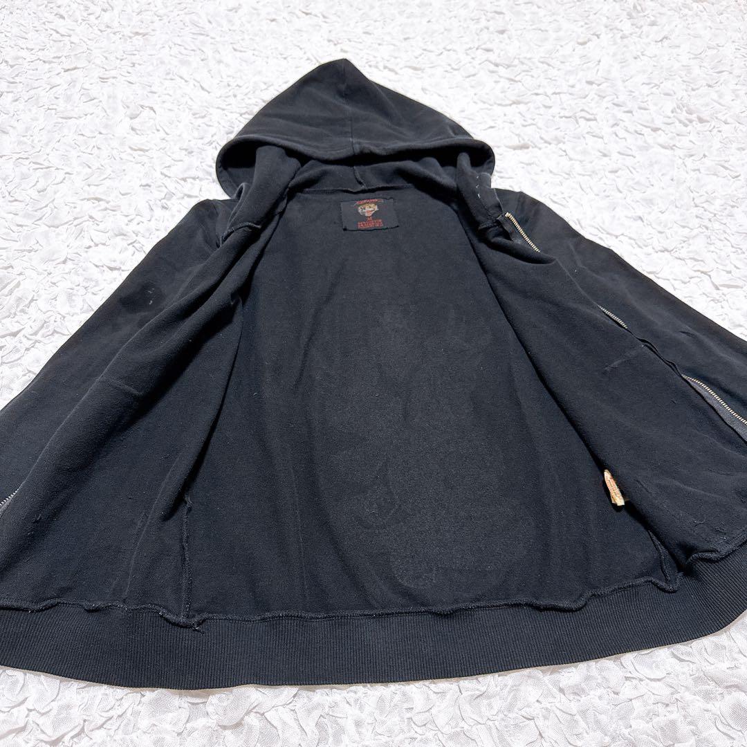 エドハーディ クリスチャンオードジェー フルジップ パーカー ドクロ ストーン