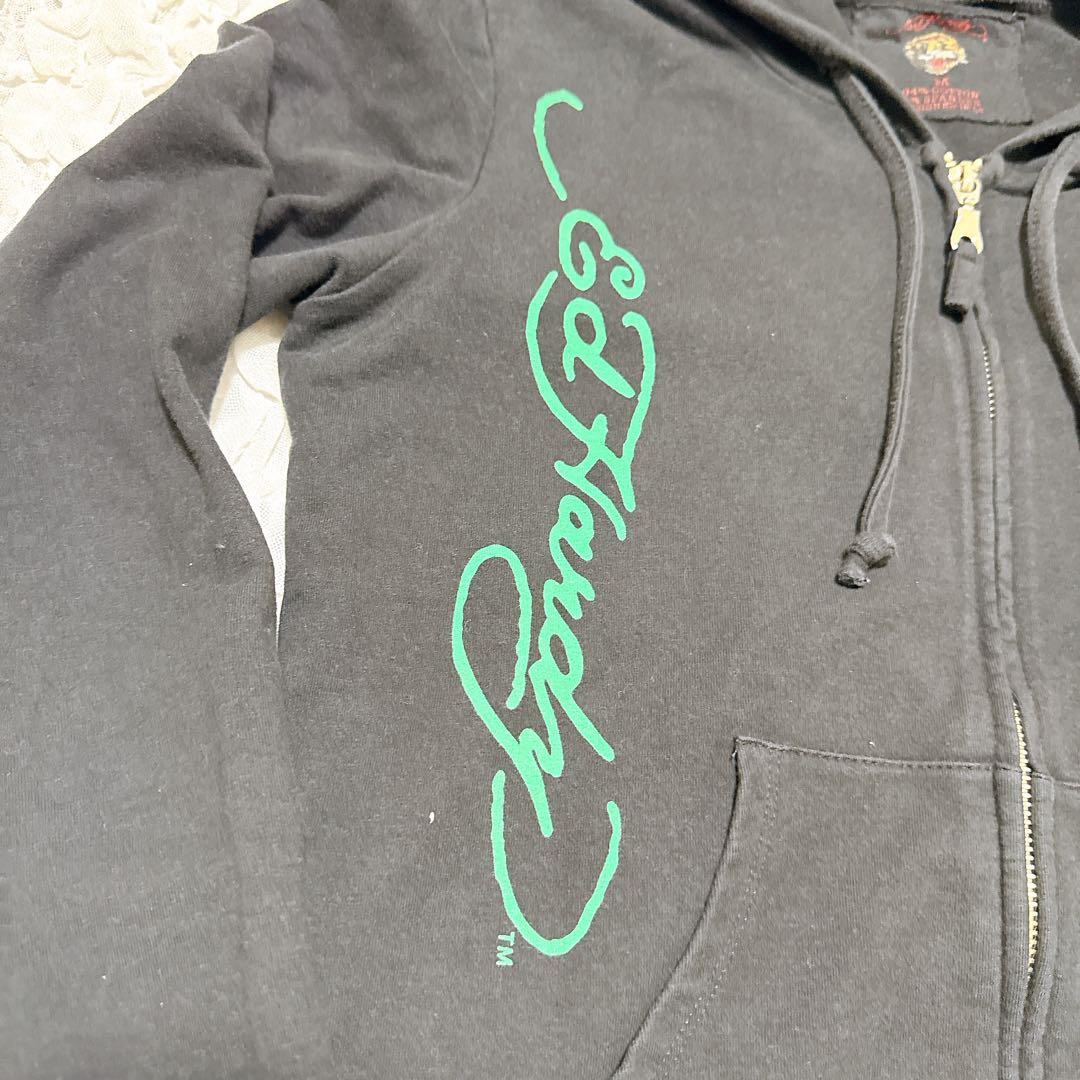 エドハーディ クリスチャンオードジェー フルジップ パーカー ドクロ ストーン