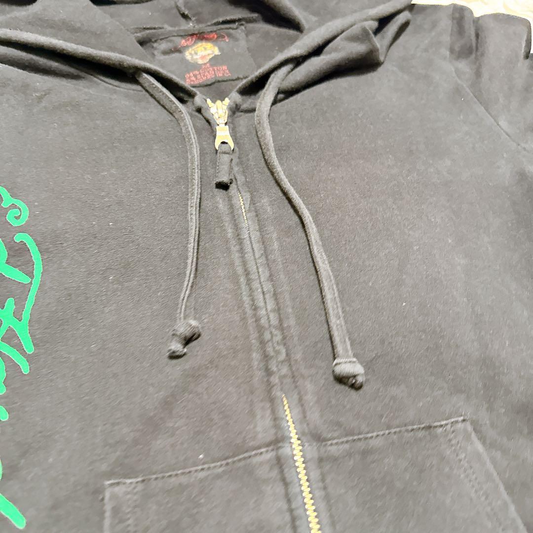 エドハーディ クリスチャンオードジェー フルジップ パーカー ドクロ ストーン