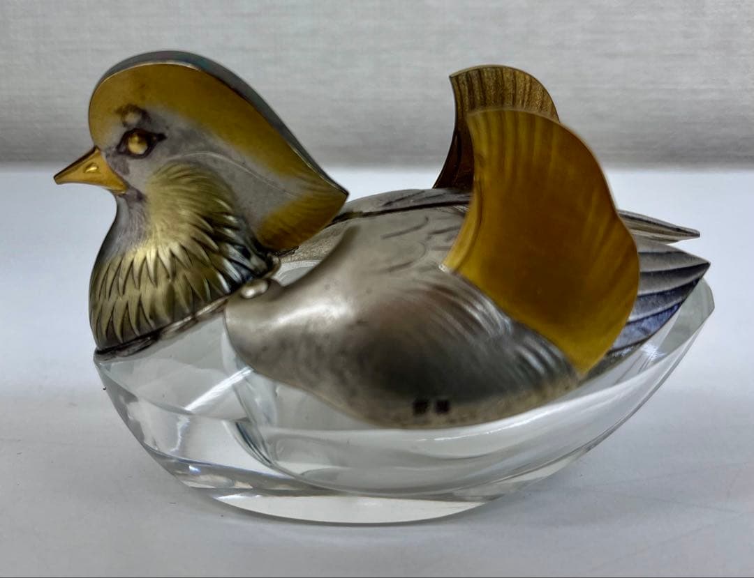 再値下げ！【中古品】銀製 オシドリの置物／専用ケース