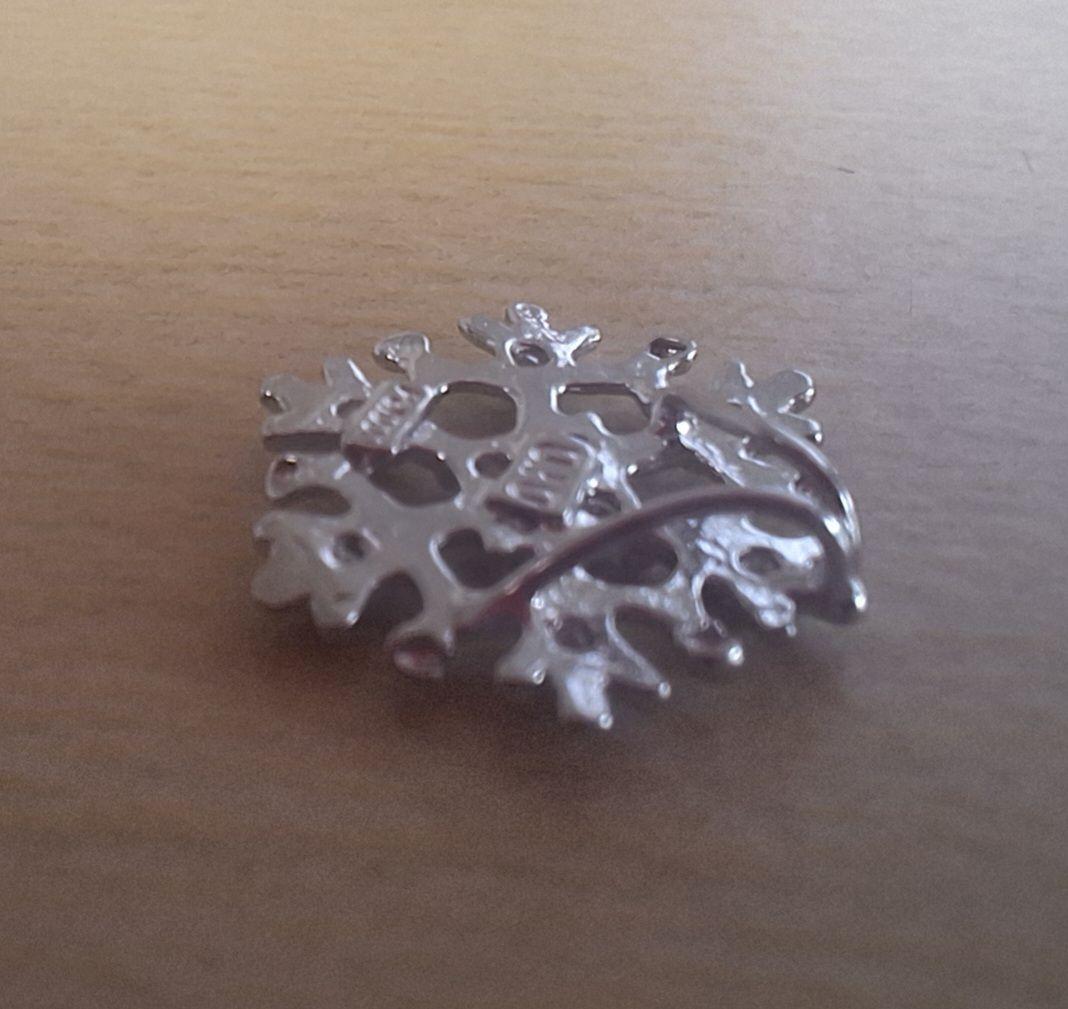 純プラチナ台　雪の結晶　ペンダントヘッド　0.1ct