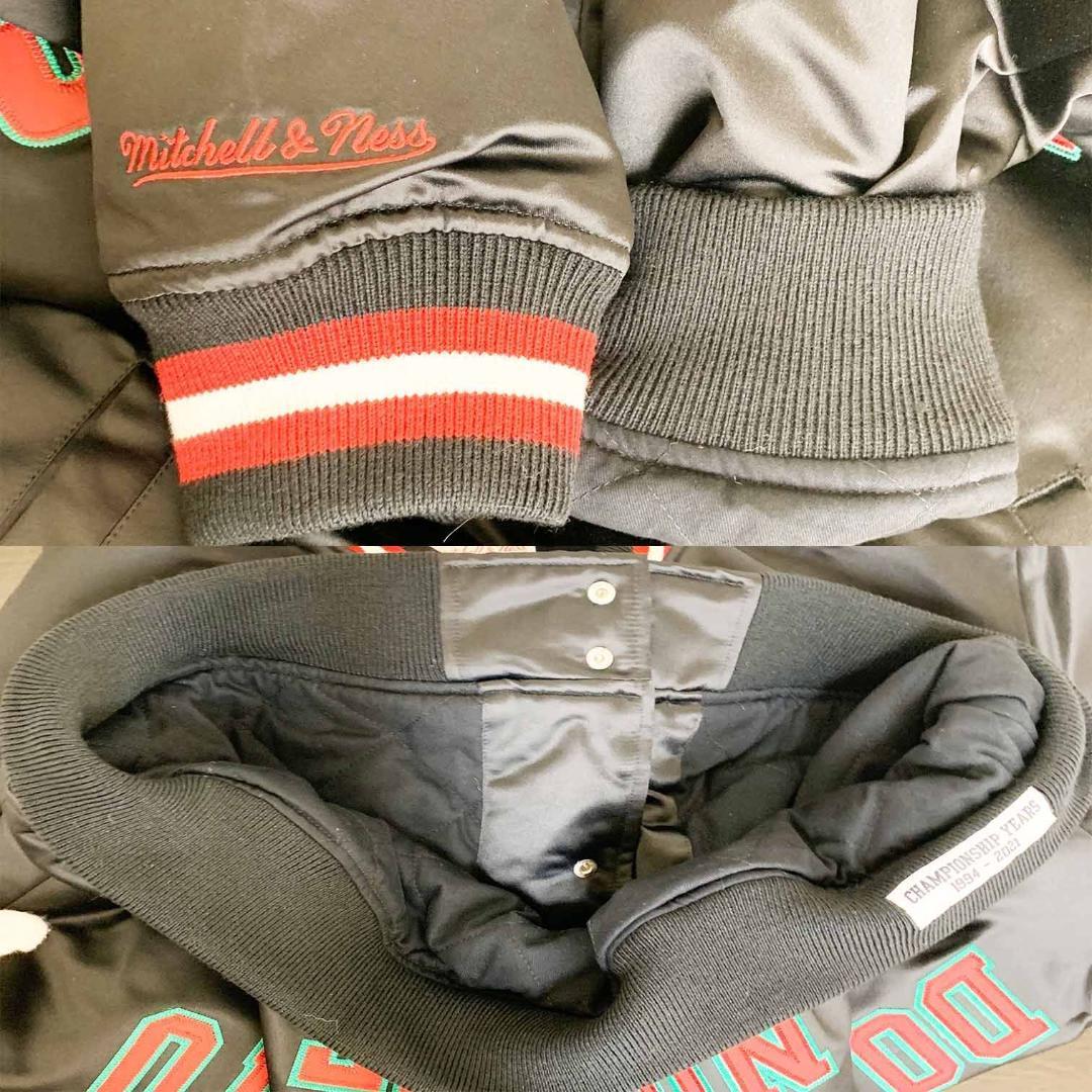 【美品】シュプリーム × ミッチェル&ネス サテンジャケット スタジャン 刺繍