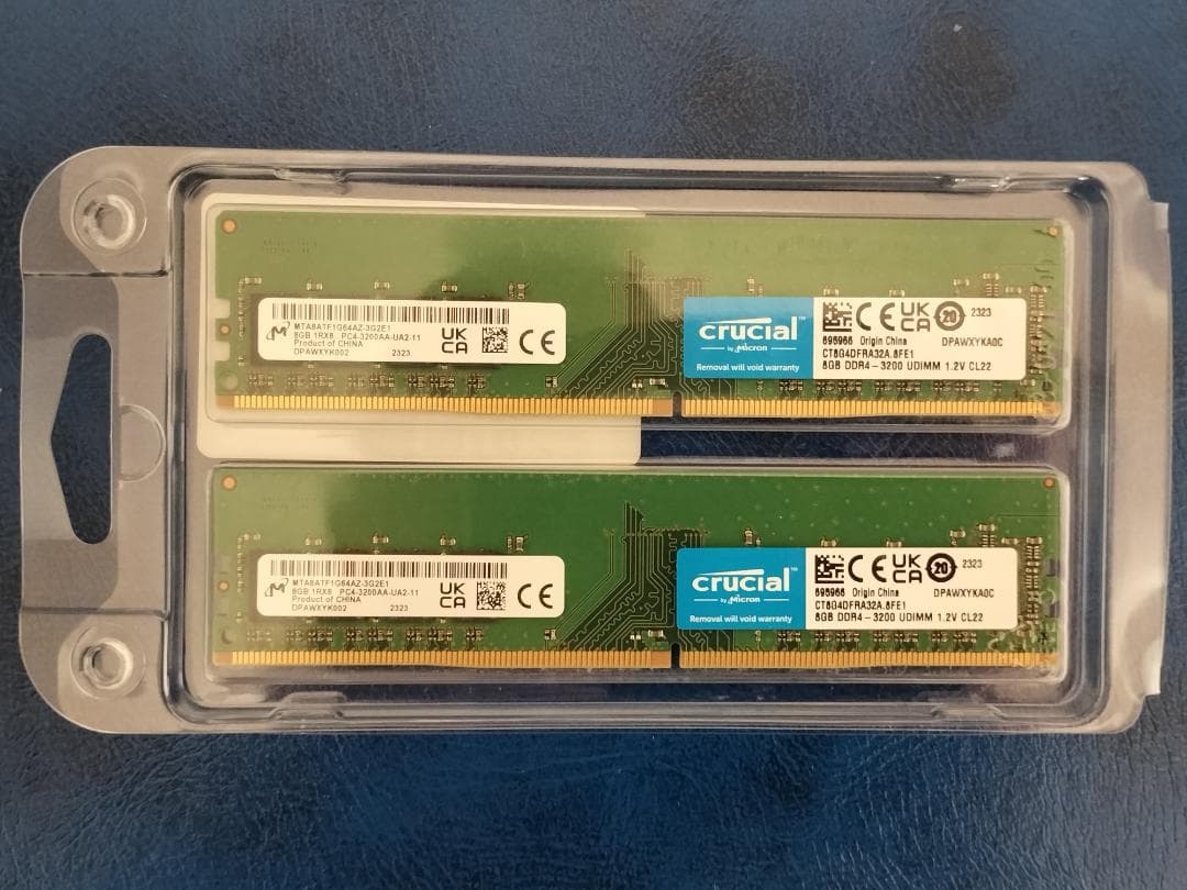 メモリー Crucial 16GB Kit(2 x 8GB)DDR4-3200 UDIMM