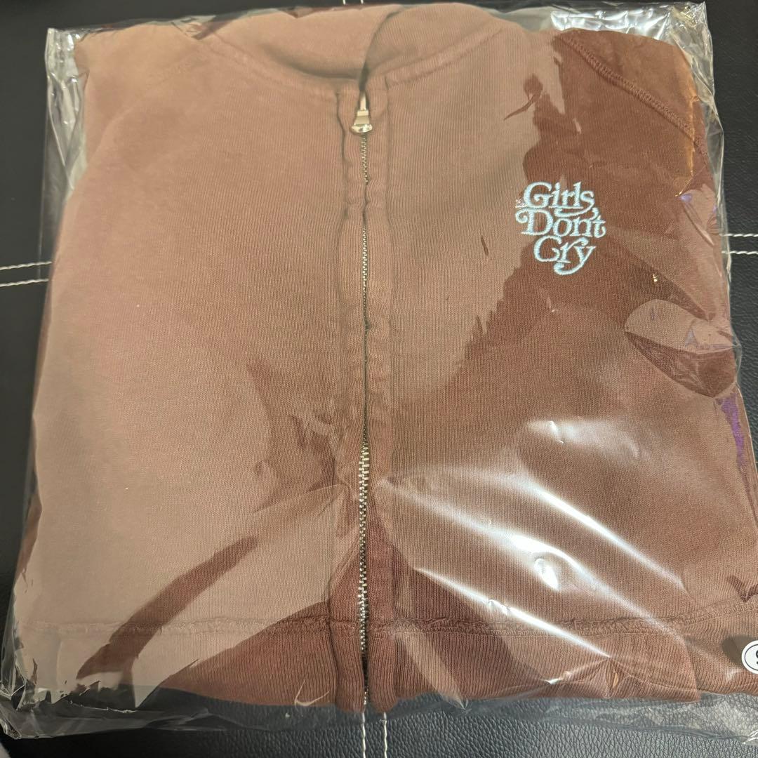 トップス GIRLS DON'T CRY ZIP SWEAT HOODIE BROWN