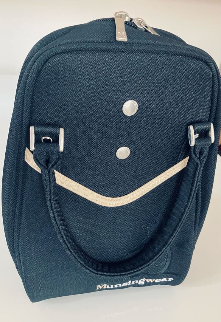 Munsingwear ボストンバッグ シューズケース 2個セット ブラック