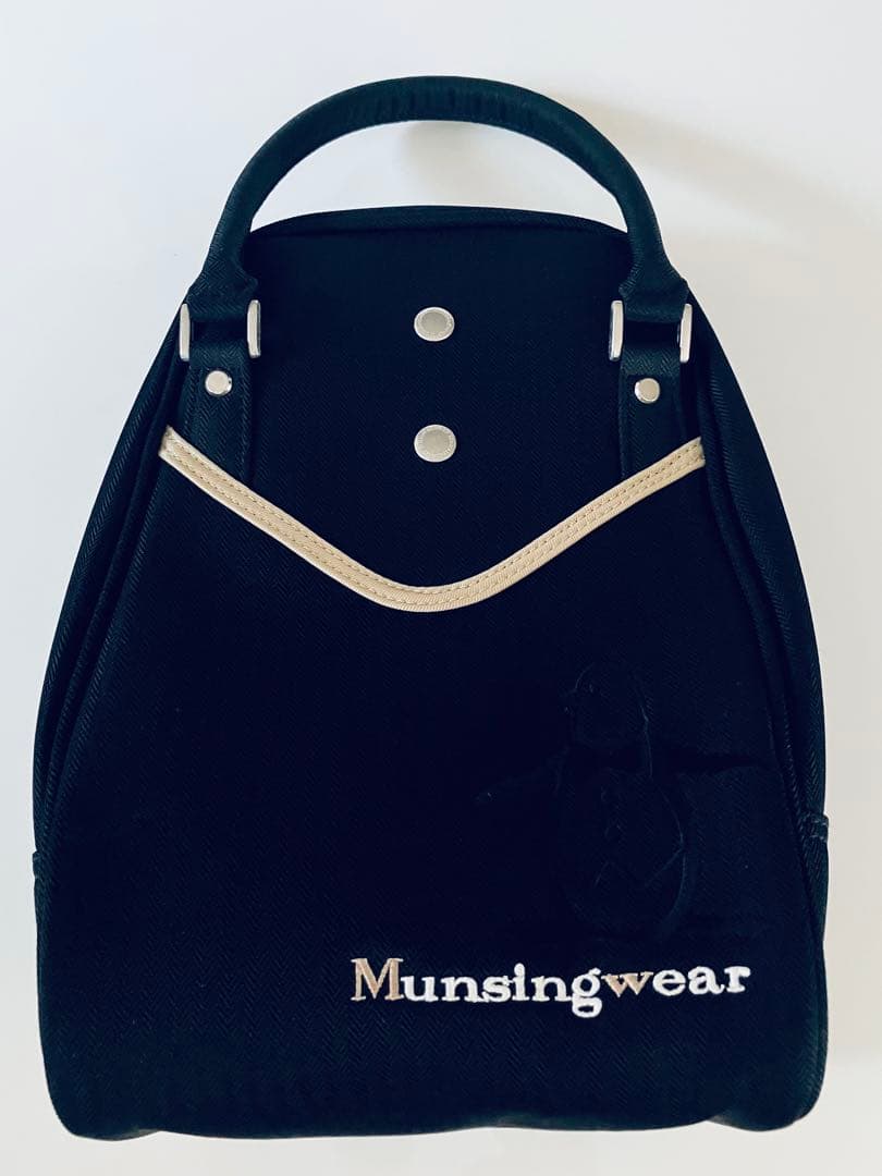 Munsingwear ボストンバッグ シューズケース 2個セット ブラック