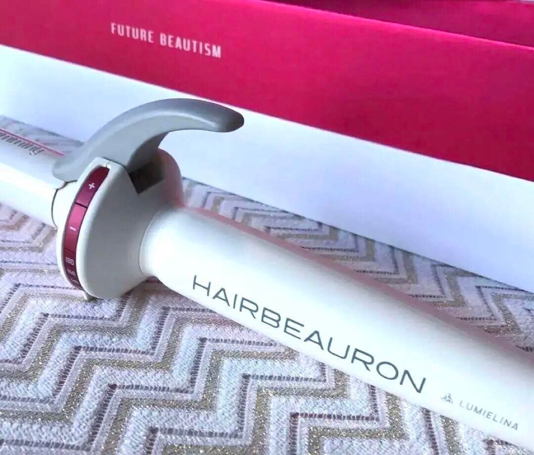 【動作保証】HAIRBEAURON カールヘアアイロン ホワイト ２６.５ｍｍ