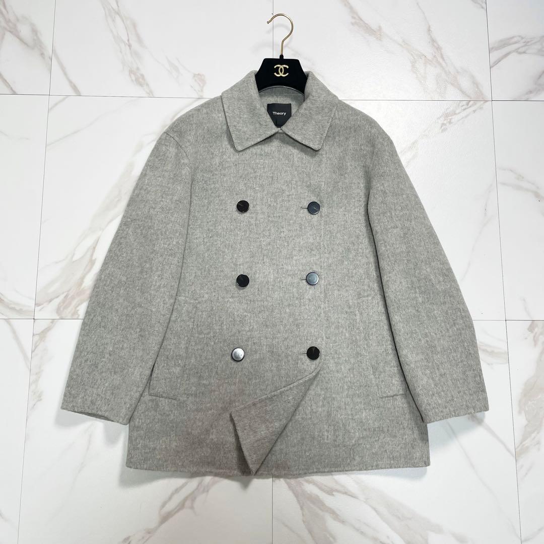 定価7.5万✨Theory セオリー ダブルブレストピーコート カシミヤ 近年
