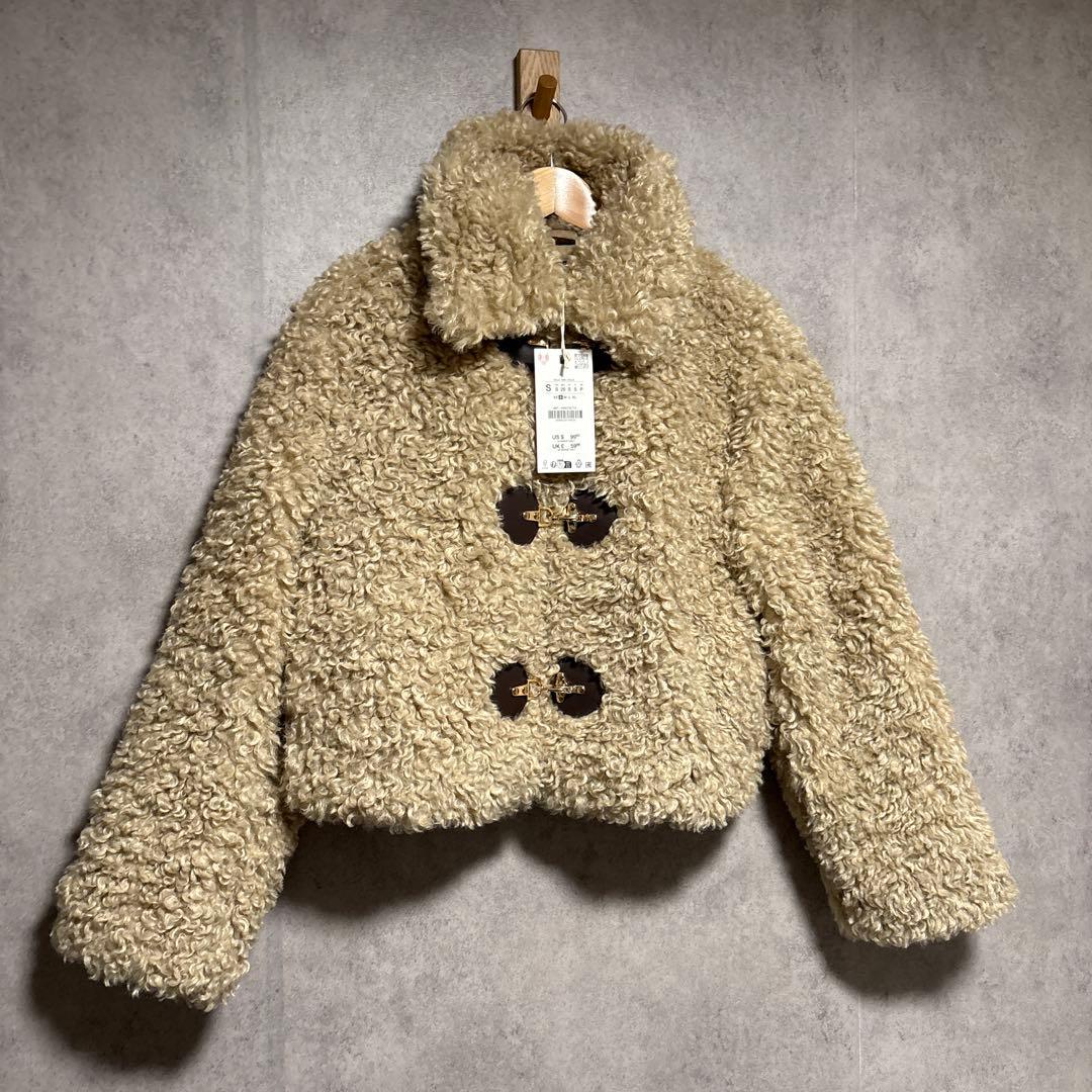 ZARA ザラ トグルボタン フェイクファージャケット S