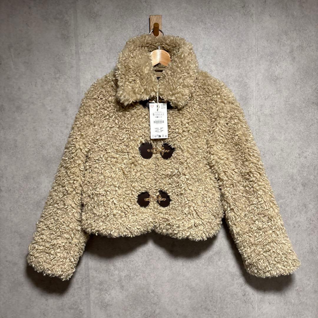 ZARA ザラ トグルボタン フェイクファージャケット S