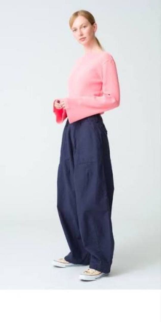 RHC ロンハーマン ミリタリーワイドパンツ ネイビー XS