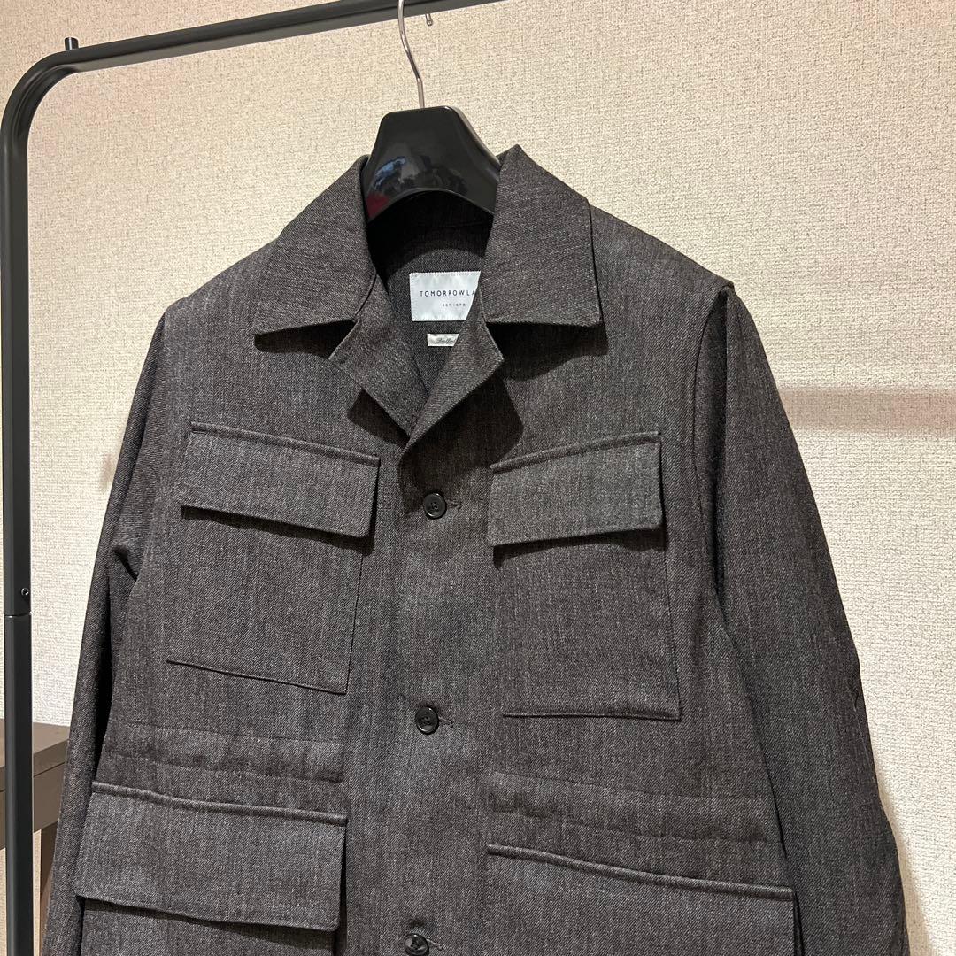 【TOMORROWLAND】シェットランドウールツイード サファリジャケット