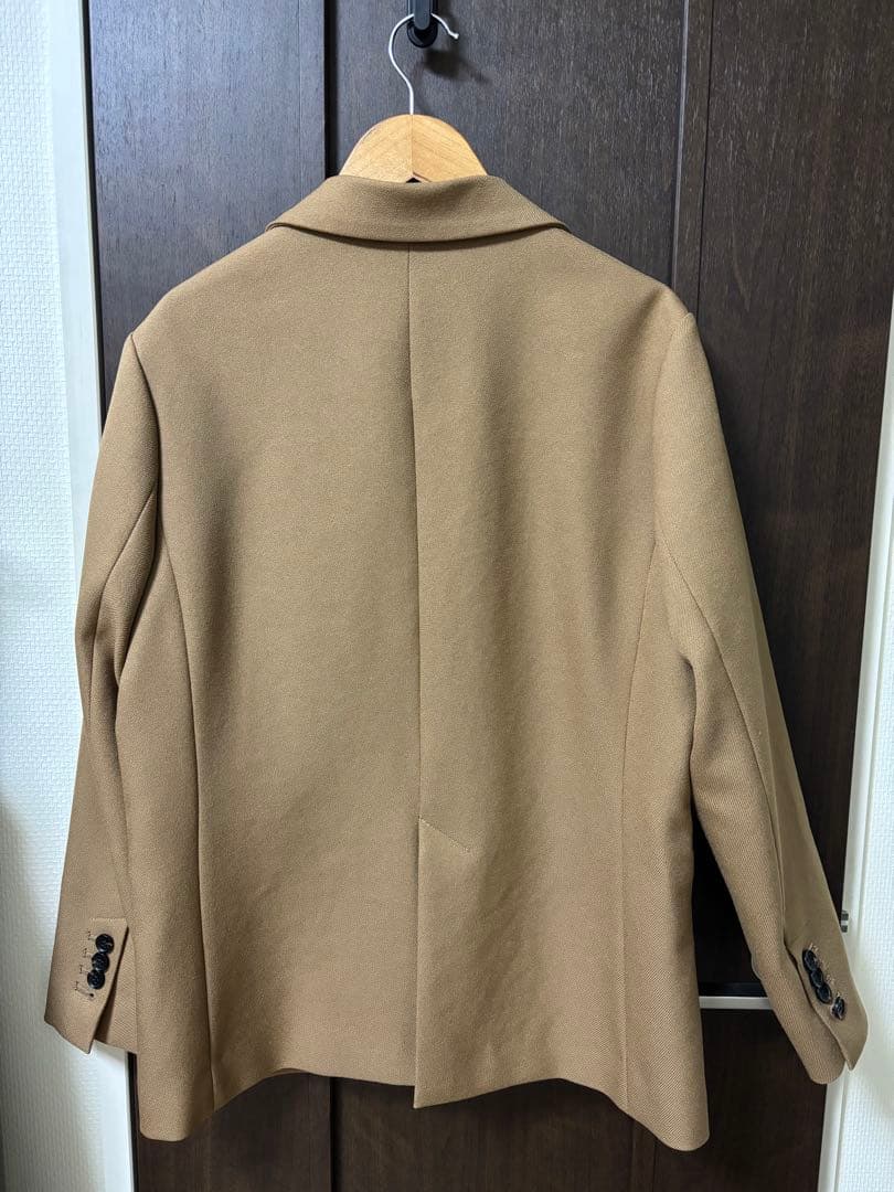 キャメル色 ダブルブレスト テーラードジャケット